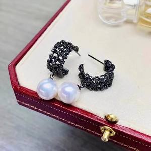 Cuentas Redondas 22356DIY de 9-15 mm, Plata S925 y Oro, Accesorios para Hacer Joyas, Pendientes con Base Vacía, Cuentas Redondas de 9-15 mm - Product Image 4