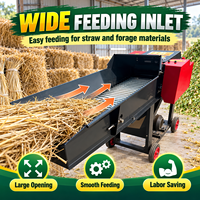 Machine à granulés d'aliments électriques 2000W avec moteur en cuivre et alimentation par rouleaux pour paille, herbe sèche, tiges de maïs et fourrage