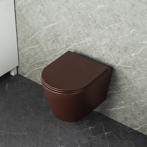 <span class=keywords><strong>WC</strong></span> <span class=keywords><strong>suspendu</strong></span> en céramique noire sans bride avec réservoir encastré <span class=keywords><strong>pour</strong></span> salle de bain - Prix - Product Image 2