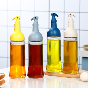 Condiment Saude 500ml Botella de vidrio de aceite de oliva de cocina cuadrada Botellas de vinagre de vidrio vacías con caños vertedores en la cocina - Product Image 6