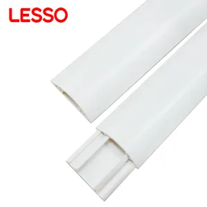 LESSO China good insulation protect indoor electrical wiring non-conductive pvc flexible trunking 27 40 50mm