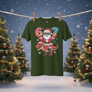 Xmas Gen Alpha Ice Cream Meme Trex Youth 67 T-shirt de Noël - Product Image 3