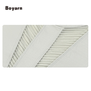 Boyarn Relaxed-Fit Mesh Sports Gym Yoga Top para mujer Casual Scoopneck camiseta con manga corta transpirable entrenamiento Smock - Product Image 5