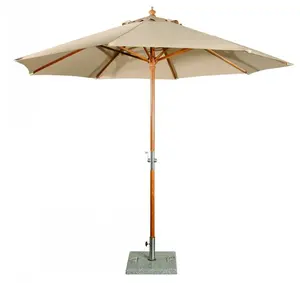 공장 가격 인기있는 일반 라운드 야외 크랭크와 나무 파라솔 우산