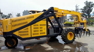 Alat Pengangkat Tebu Desain Baru yang Efisien, Pengangkat Tebu dengan Roda, Excavator Roda untuk Tebu, Pengangkat Tebu Kecil - Product Image 6