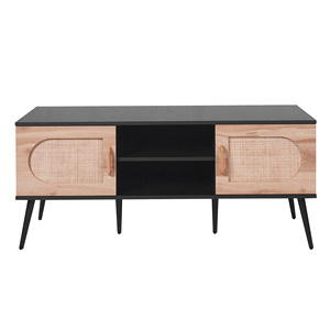 Trung tâm giải trí hiện đại TV đứng phòng khách Tủ trượt đường sắt cửa tủ bên truyền hình phương tiện truyền thông giao diện điều khiển Bảng điều khiển bằng gỗ - Product Image 4