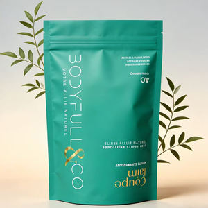 Bolsa de empaque de alimentos con logotipo personalizado, tipo stand-up pouch, para proteínas, bebidas herbales en polvo, con cierre de cremallera. - Product Image 1