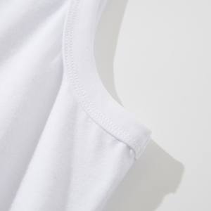 Canottiere bianche in cotone Plus Size <span class=keywords><strong>con</strong></span> Logo a compressione - Product Image 5