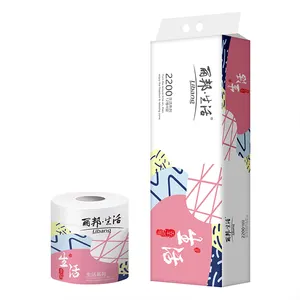 Rollo de papel de seda de núcleo blando ecológico de 12 rollos impresos personalizados baratos al por mayor de fábrica para hogares