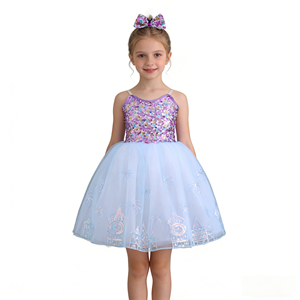 Jupe de ballet à paillettes pour filles, costume de performance Petit Cygne, robe tutu de danse, costume de scène - Product Image 1