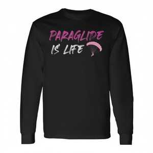 Camiseta de manga larga Paraglide Is Life con diseño de parapente - Product Image 2