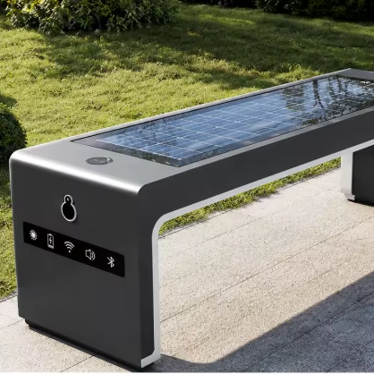 Outdoor Garden Park Street Advertising Phone Wireless Charging bluetooth WIFI Solar Smart Bench