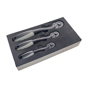 Lixin Tools 3Pc <b>Socket</b> <b>Ratchet</b> Wrench Set Metric Imperial Manual Square Head Plastic Coated Custom Tool Cart Wrench - Product Image 5