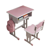 Table et chaise d'école en bois MDF durable Mobilier de classe primaire avec cadre en acier pour usage domestique