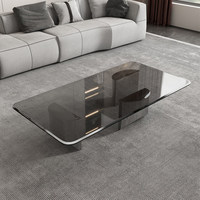 Table basse en verre trempé de style italien moderne et minimaliste, design créatif, pour salon, maison ou bureau, combinaison polyvalente