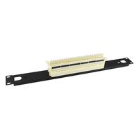 Panneau de brassage téléphonique 50 paires, type 110 Cat 3, 1U 19" pour montage en rack, organisateur de lignes téléphoniques en vrac pour placard et câbles Ethernet LAN