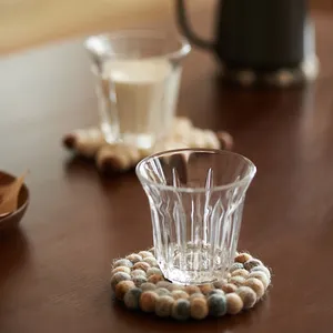 Tasse à thé en verre transparent, 10 ml, boissons jus, à café, 3368