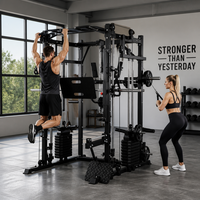 Machine Smith tout-en-un, appareil d'entraînement fonctionnel, cage à squats, crossover de câbles, presse à jambes, multi-stations, usage commercial, équipement de fitness pour salle de sport