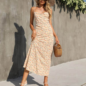 Novedad de 2025, ropa de verano para mujer, vestido Sexy de alta calidad, vestido elegante con tirantes y estampado ajustado para mujer - Product Image 6