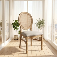 Chaise ronde en plastique imitation bois pour restaurant et hôtel