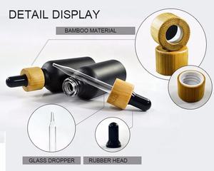 Flacon compte-gouttes en verre de 20ml 30ml avec logo personnalisé compte-gouttes noir pour huiles essentielles pour la surface de sérigraphie de crème de soin de la peau - Product Image 6