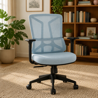 Chaise de bureau ergonomique en maille avec soutien lombaire, pivotante, avec accoudoirs, pour bureau, école, usine, directement de l'usine, OEM, ODM
