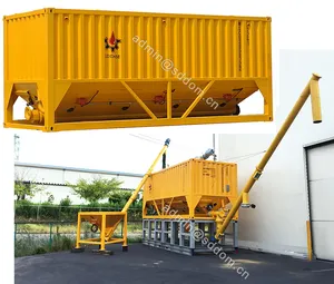 Low Cost 100ton preços 20M3 usado Small Mobile Horizontal Cement Silo