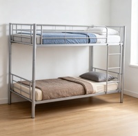 Lit superposé en tube de fer durable, style minimaliste moderne, gain de place, pour adultes et étudiants, utilisation à domicile dans la chambre.