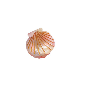 Mini pinces à cheveux en acrylique en forme <span class=keywords><strong>de</strong></span> coquillage RTS-2, pinces à cheveux en forme <span class=keywords><strong>de</strong></span> coquillage pour l'été, la plage, les vacances, petites pinces décoratives pour cheveux - Product Image 5