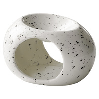 Brûleurs d'huile aromatique en céramique en gros, diffuseurs d'arômes noirs et blancs, bougies, chauffe-ambiance, brûleurs d'huiles essentielles aromatiques