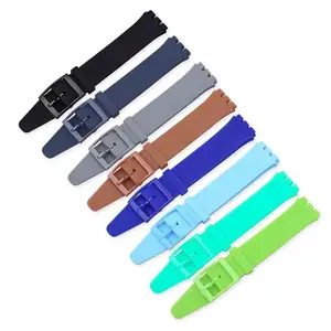 12mm 16mm 17mm 19mm 20mm Watch Bands wristlet Rubber Strap Replace Bracelet Colorful Silicone Watch Strap For Swatch Watch