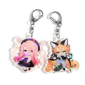 Lingban cadeau personnalisé produits uniques à vendre en ligne 2023 faire votre conception époxy hologramme acrylique breloques porte-clés - Product Image 1