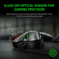 Souris de jeu filaire Razer DeathAdder Essential, 6 boutons, pour les deux mains, capteur optique DPI classique, noir, rétroéclairage RGB >7