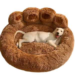 Sofá cama largo de felpa cálido y acogedor para mascotas, esponjosa con forma de pata perrera, cama clásica de lujo para mascotas a la moda con precio al por mayor - Product Image 2