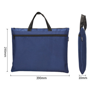 Deli 5840 Document Bag A4 Polyester Zippered Double Layer Simple Storage Bag for Certificate - Product Image 1