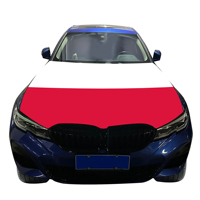 Vente en gros 120x150cm Pologne housses de capot de voiture drapeau abordable résistant à l'usure et durable couverture de capot de moteur de voiture