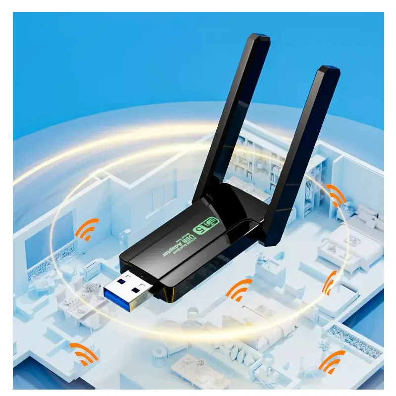 1300Mbps USB3.0 WiFi Adapter Dual Band 2.4G 5Ghz Wireless WiFi Dongle Antenna USB Ethernet Network Card Receiver For PC