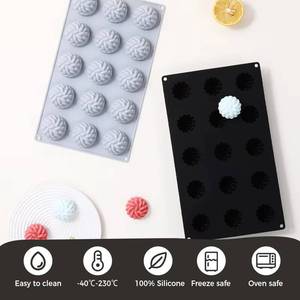 Molde de Silicona para Pastel de Mousse de 15 Cavidades, Antiadherente, Libre de BPA, Platino, LFGB, de la Fábrica MUYULINS - Product Image 5
