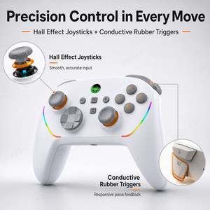คอนโทรลเลอร์เกมไร้สาย S13 Dual Hall พร้อมปุ่มด้านหลังสำหรับ Switch และ PC รองรับการปลุกด้วยปุ่มเดียวพร้อมระบบสั่นคู่ - Product Image 1