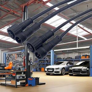 Conectores LED macho impermeable Auto Cable de alimentación al aire libre 4 Pin 10A terminales 6 pines Conductor de cobre enchufe de PVC - Product Image 2