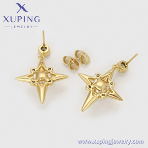 X000904669 Fabricantes de joyería Pendientes de perlas de circón artificial Estilo de estrella Pendientes de joyería chapados en oro de moda - Product Image 6