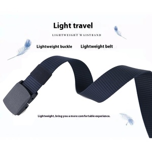 Nhà Máy Cung Cấp Trực Tiếp Giản Dị Dệt Bên Trong Vành Đai Thắt Lưng 3.8Cm Xương Cá Kim Loại Miễn Phí An Ninh Không Có Lỗ Kiểm Tra Miễn Phí PP Dải Đơn Giản - Product Image 2