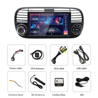 STWEI-Autoradio Multimédia Android 13, 7 Pouces, Stéréo, WIFI, CarPlay, Audio, GPS, pour FIAT 7862 Abarth 500-2007