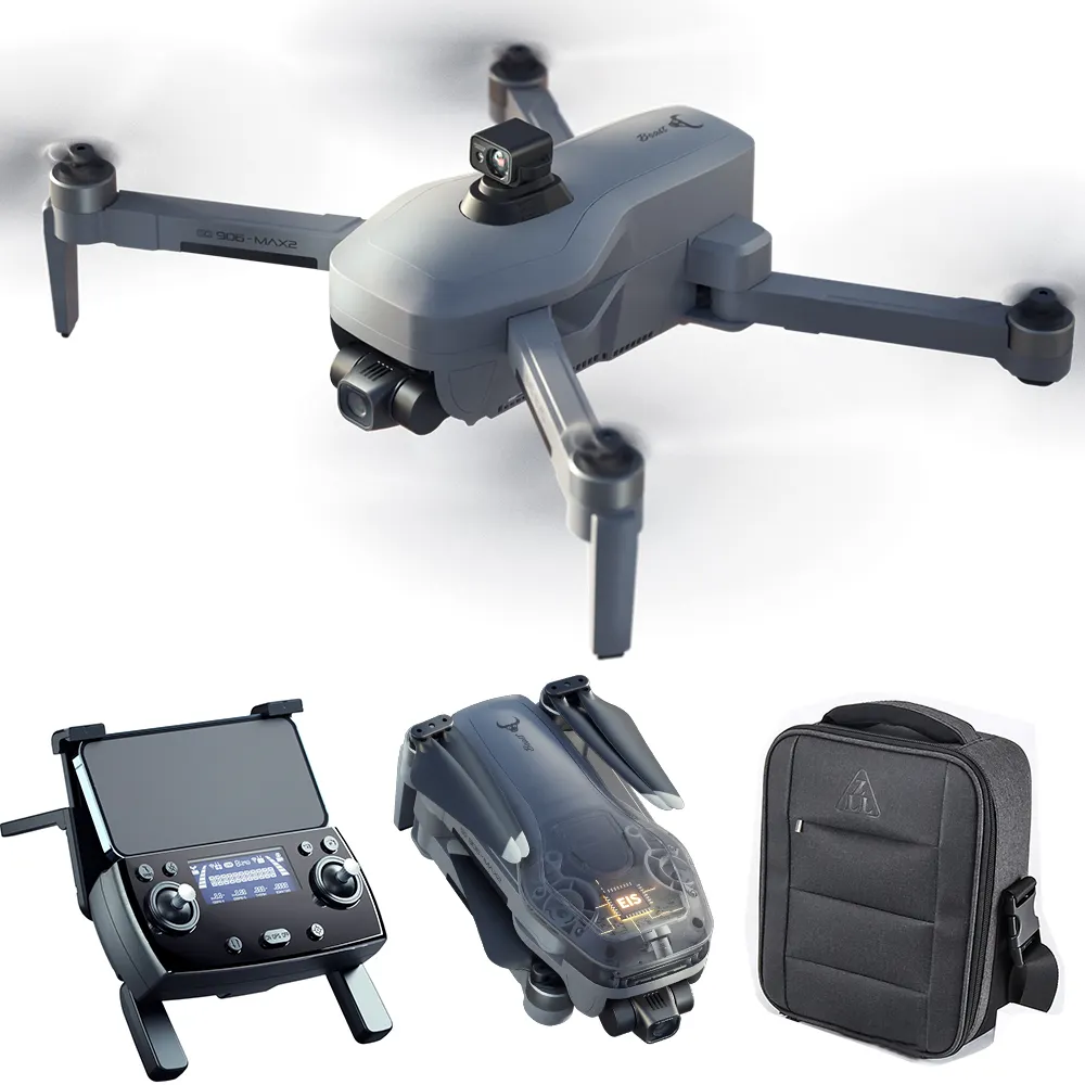 Profesyonel SG906 Max 2 4K HD kamera Drone 5000 mAh pil uzaktan kumanda dört pervaneli robot helikopter GPS 4Km uzun menzilli Mini FPV Drone