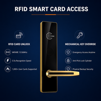 Sistema de Cerradura Inteligente para Puerta de Hotel PRND, Resistente, con Recubrimiento de Zinc, Anti-Robo, Impermeable, con Tarjeta RFID y Llave