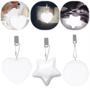 Luz LED para Bolso con Sensor Táctil, Forma de Corazón, Estrella, Redonda, con Clip, para Mujer, Regalos para el Día de la Madre - Product Image 2