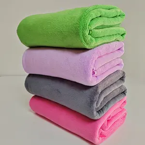 Personalizzazione all'ingrosso del set di asciugamani da bagno in 3 pezzi in microfibra 400GSM, set di asciugamani da bagno morbidi e adatti alla pelle, logo personalizzabile