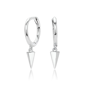 Pendientes de Aro Colgantes de Plata de Ley 925 con Diseño de Cono y Púas, Estilo Punk Geométrico, de Moda para Mujer, Joyería de Apilamiento de Oreja, Regalo - Product Image 2