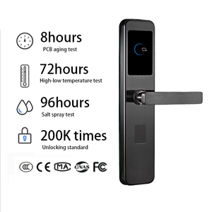 ระบบล็อคประตูห้องพักโรงแรมแบบอิเล็กทรอนิกส์ RFID ความปลอดภัยสูง พร้อมกุญแจอัจฉริยะ วัสดุไม้และสแตนเลส รุ่น T90 - Product Image 4