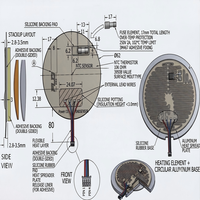 Película Calefactora de Poliimida Kapton para Ventilador Personalizada con Conector Protector Térmico NTC para Dispositivos Respiratorios Médicos